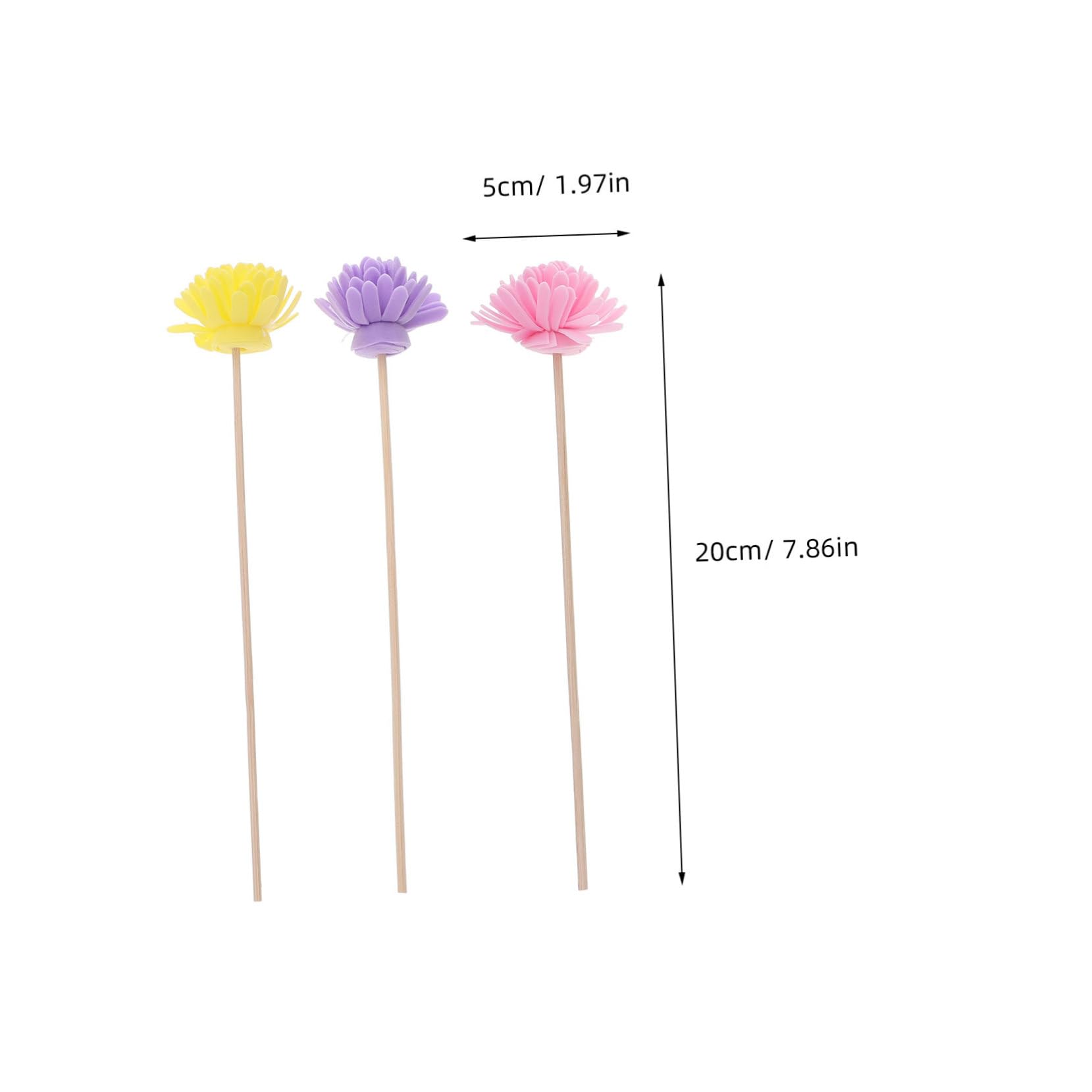 HOUDERCO 12pcs Replacement Fragrance Sticks for Diffuser Elegant Faux Flower Reeds for Home Office and Hotel Decor Continuous Scent Release