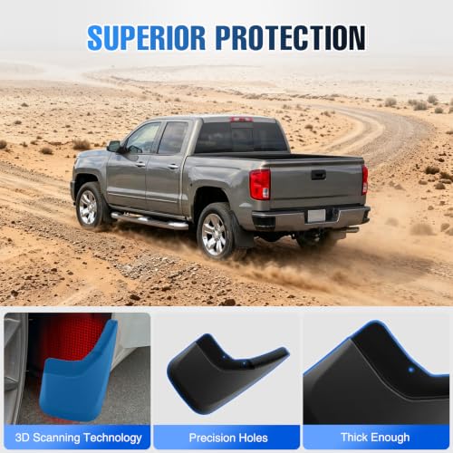 Image of Nilight Mud Flaps for Chevrolet Silverado 1500 2500HD 3500HD 2014-2018