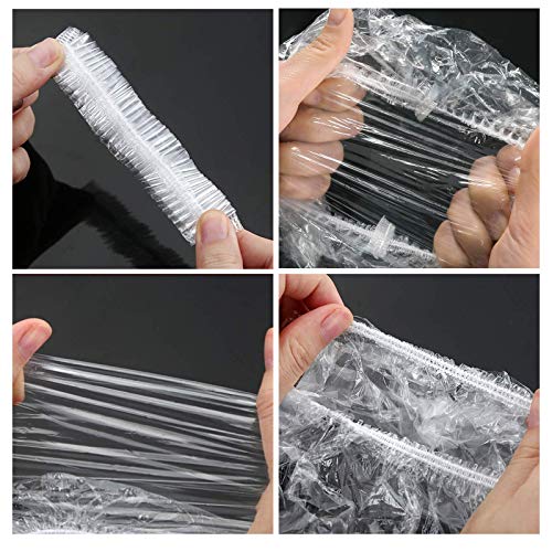 Yizijizi 30Pcs Disposable Shower Caps, Large Thick Clear Waterproof Shower Cap For Women, Large Size 20.5", Home Use, Spa, Hotel And Hair Salon, Clear Shower Caps For Travel #TOP4
