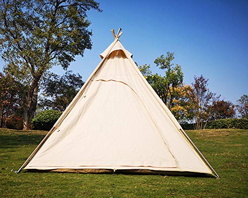 Outdoor 2M Canvas Camping Piramide Tipi Tent Volwassen Indiase Tipi Tenten voor 1-2 personen - Afbeelding 4