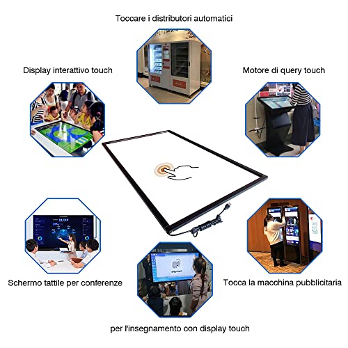 Cadre Tactile Infrarouge 43" pour Écran LCD/LED | Interface USB 16:9