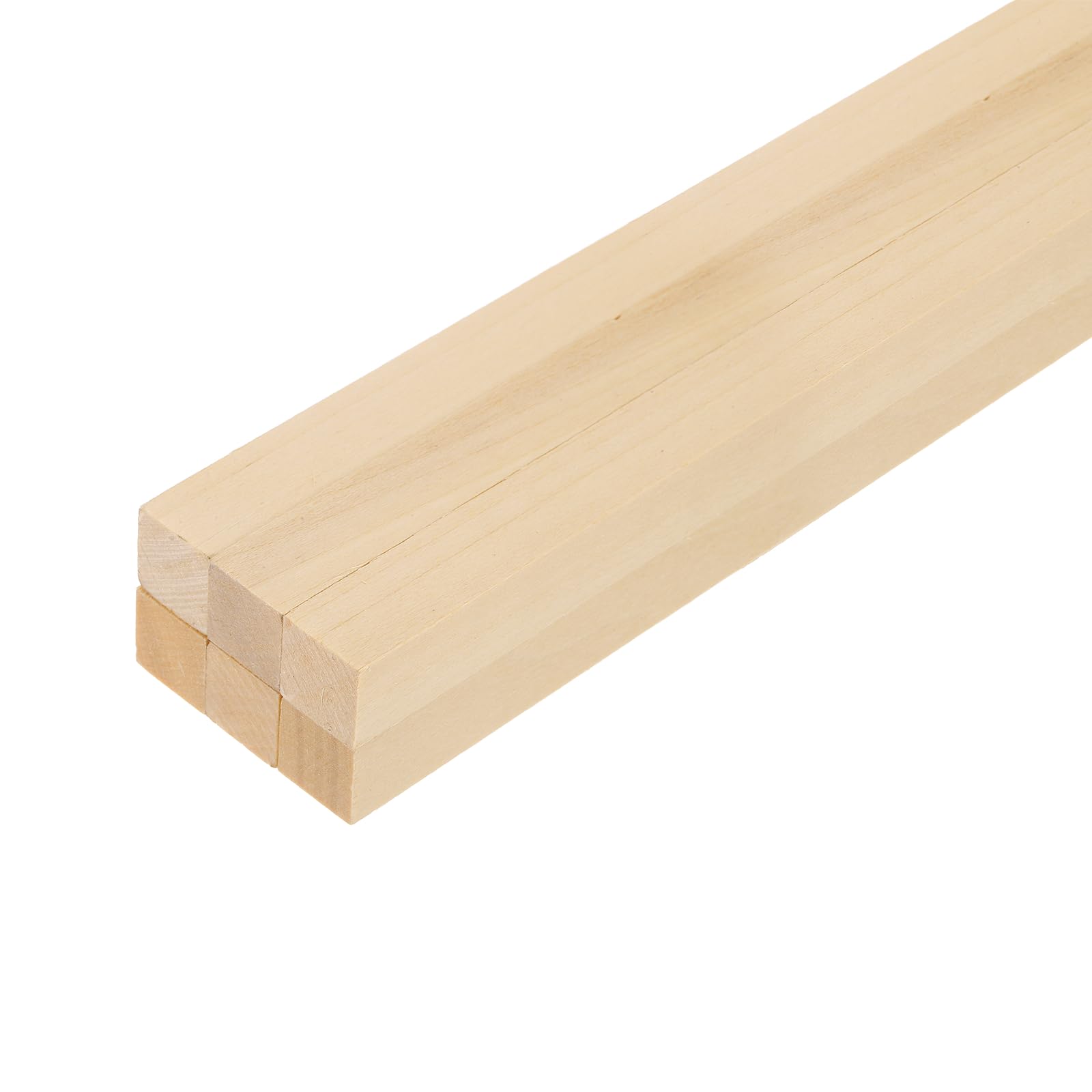 sourcing map 6Pcs Basswood Sticks 3x3x250mm Square Wooden Dowel Rods