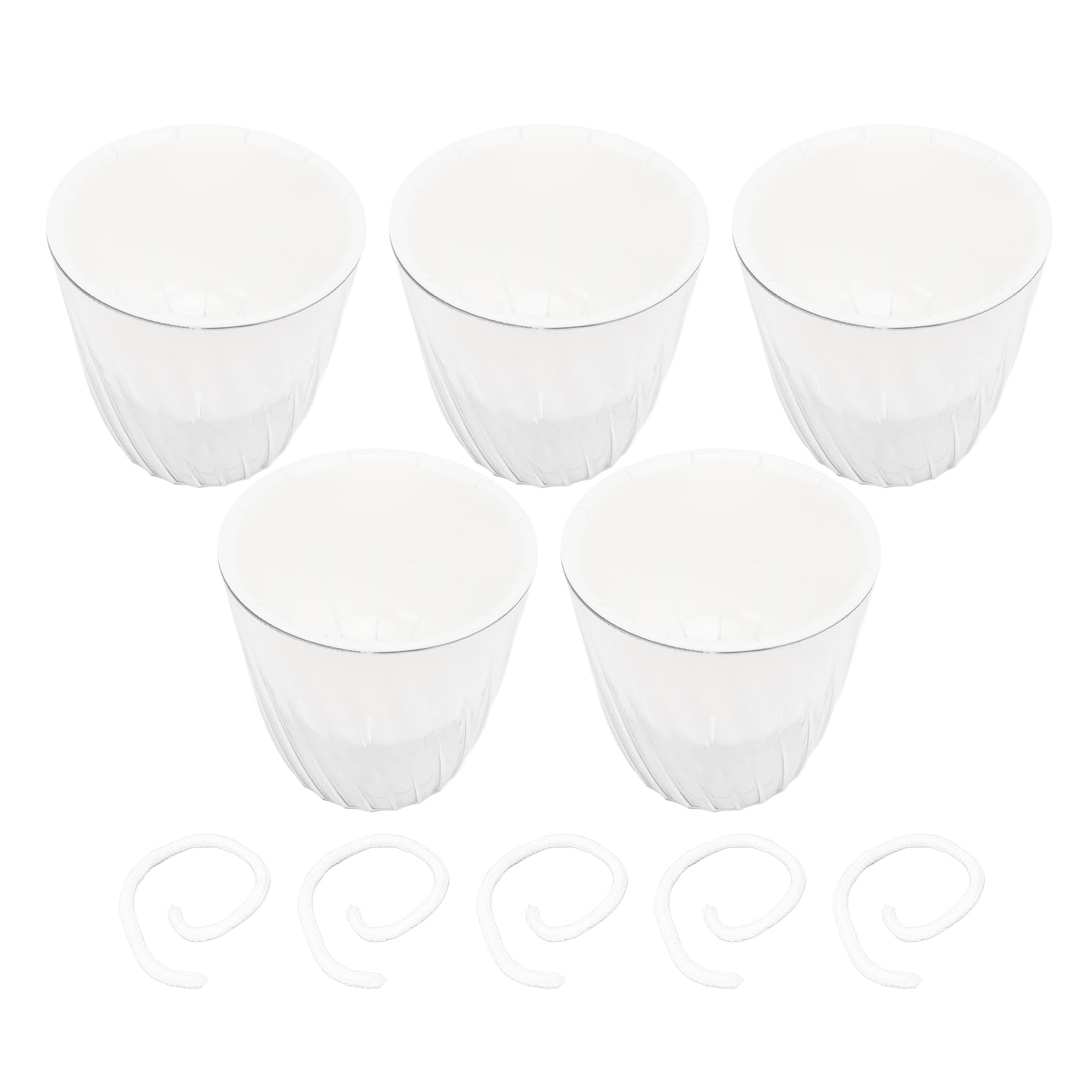 Pot décoratif en polypropylène et PET double couche au fini transparent épuré