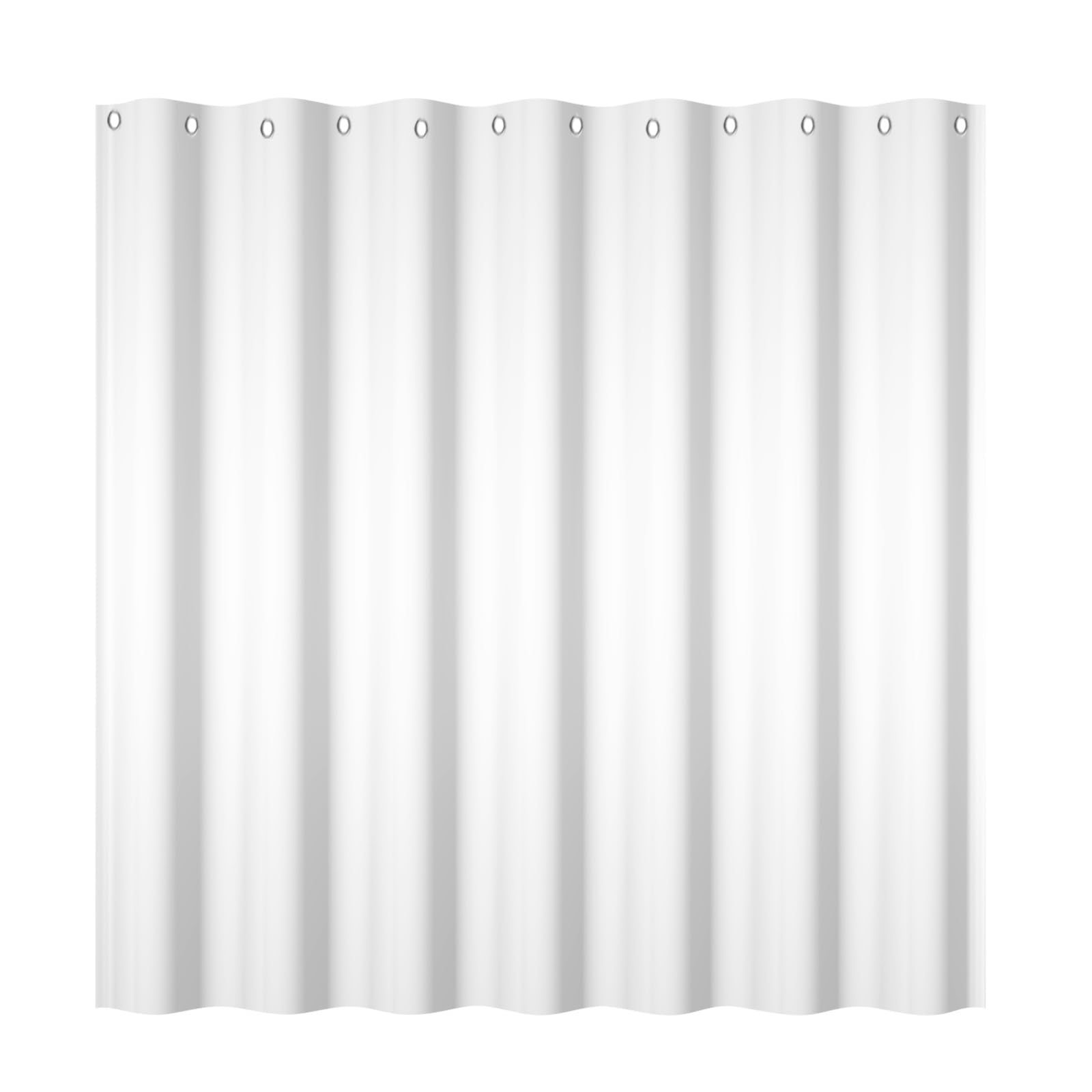 Rideau de douche pour éviter les fuites d'eau tissu blanc polyester lavable 183x183