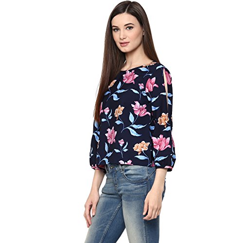 Image of Harpa Round Neck Printed Tops