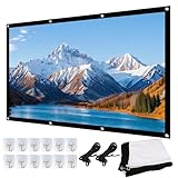 Leinwand Beamer Outdoor 100 Zoll -Knitterfrei, Hohe Auflösung,Projector Screen Tragbar,Beamer 4k Leinwand, Beamerleinwand, Projektionsleinwand Glattes Polyester für Heimkino, Büro, Schule und Camping