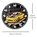 Timethink 12 Inch Racing Car Wall Clock, Garage Clock Wall Silent Non Ticking Battery Operated Modern Decorative Shop Clocks for Garage Men Man Cave Boys Room Car Guys Gift