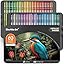 Shuttle Art 60 Metallic Colors Crayons Set, Professional Coloring