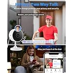[5G & 2.4G] 2K Indoor Security Cameras for Home Security, AI Voice Change for 2-Way Talk, Motion Detection, Night Vision, 24/7 SD Recording/Cloud Storage, Baby Monitor/Dog/Pet Camera with Phone App - Image 3