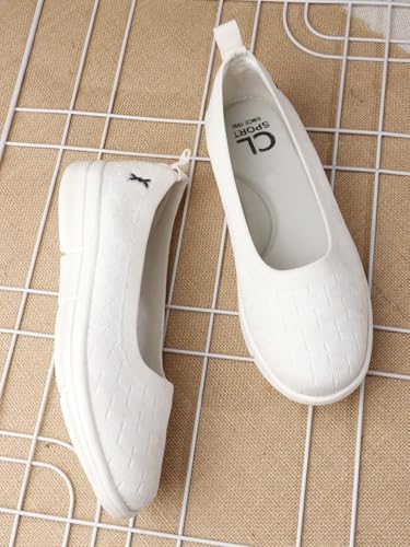 Image of Carlton London Women's Textured Knit Comfort Ballet Flats
