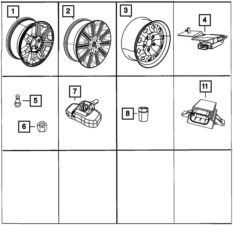 Mopar Bag of 5 Chrome Lug Nuts - 6036433AA