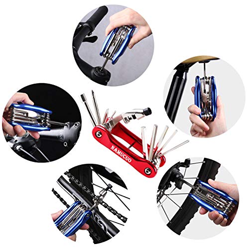 Image of NAMUCUO Saddle Bag Bike Repair Tool Kits - Bicycle Tool Set with Bicycle Seat Packs and Bike Multi Function Tool Chain Tool Bike Tire Tool. 6 Month Warranty