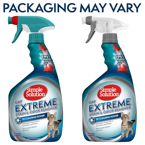 Simple Solution Extreme Pet Stain and Odor Remover | Enzymatic Cleaner with 3X Pro-Bacteria Cleaning Power | 32 Ounces