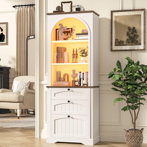 Farmhouse 3-Tier File Cabinet with Drawer White
