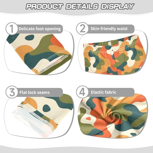 KLL Military Camouflage Pattern Safari Toddler Girls' Cotton Leggings Casual Full Length Athleisure Pants Exercise3