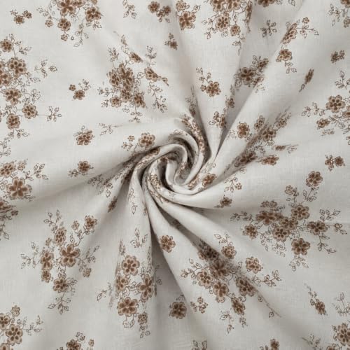 Image of Florida Reversible Cotton Dohar - Single Size (220x160 cm, 90 GSM, Brown Floral Pattern), Soft & Lightweight Blanket for All Seasons, Breathable & Skin‑Friendly Fabric
