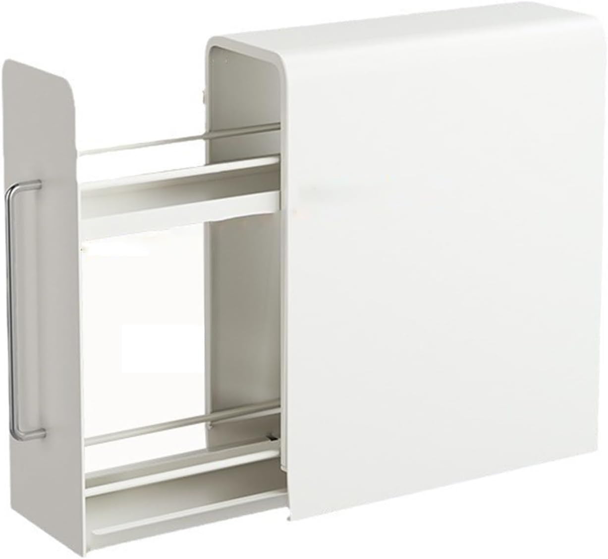 2 Tier Spice Rack Organizer Drawer Cabinet, Pull Out Spice Seasoning Organization, Facing Left or Right Kitchen Storage for Countertop(Style 1)
