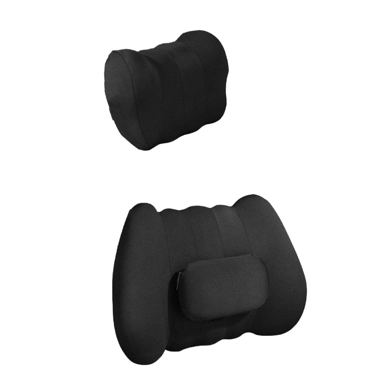 Generic Cuscino Massaggiante Auto Cuscino Sedile Supporto Schiena Poggiacollo Memoria Forma con Massaggio a Vibrazione Regolabile Design 3D Che Materiale in