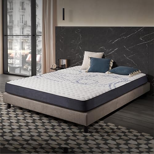 Naturalex - Colchón Viscoelástico Perfectsleep 180x200 cm - Espuma HR + Blue Látex - Transpirable - Confortable - Ergonómico - Hipoalergénico - Reversible Verano/Invierno