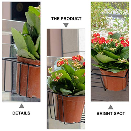 Yardwe Suporte para Vasos de Flores Pendurado para Plantador de Flores Com Ganchos 12. 99 Prateleira