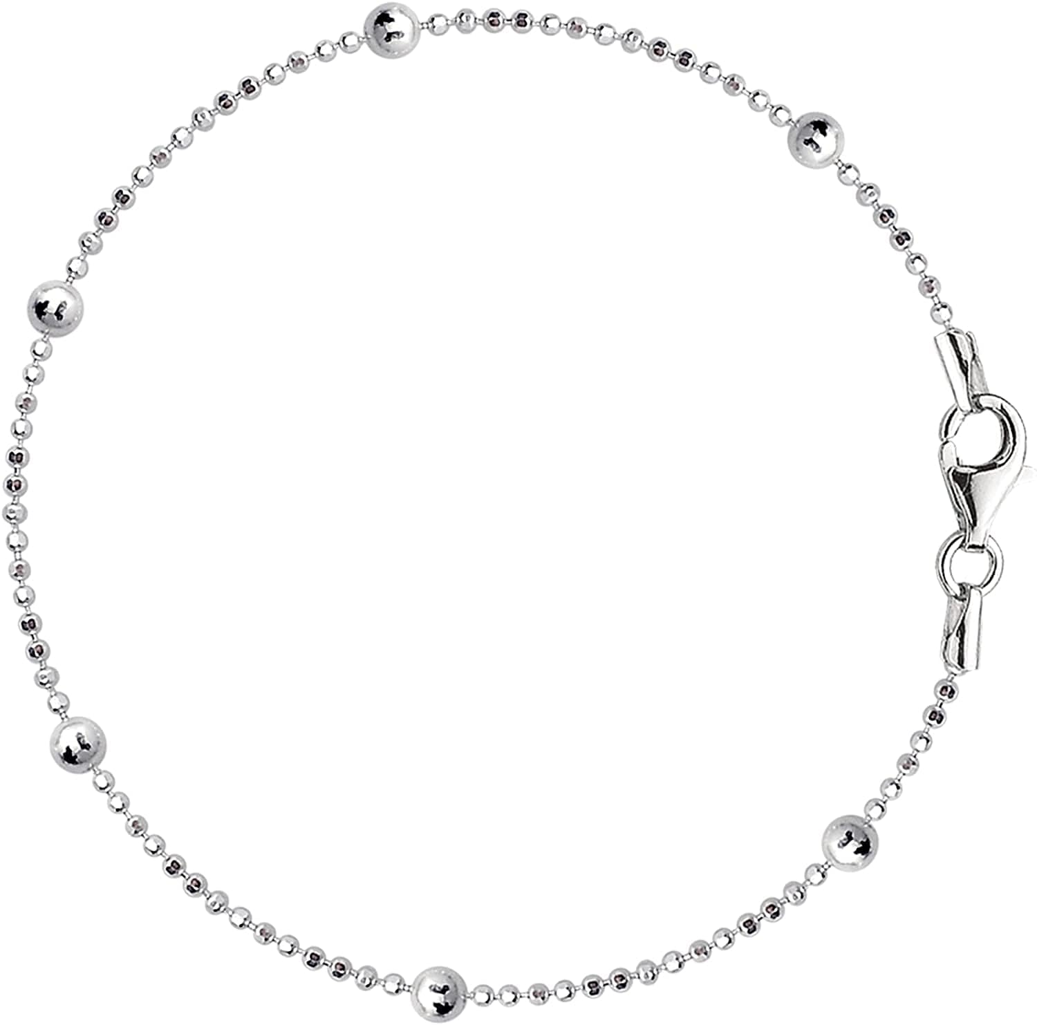 Savlano 925 Sterling Silver 9, 10 Inches Chain Anklet for Women Comes With a Gift Box