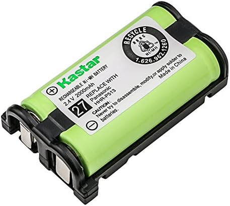 Kastar HHR-P513 Battery, Type 27, NI-MH Rechargeable Cordless Telephone Battery 2.4V 2000mAh, Replacement for Panasonic HHR-P513 HHR-P513A HHR-P513A1B HRR-P513A1B (Detail Models in The Description)