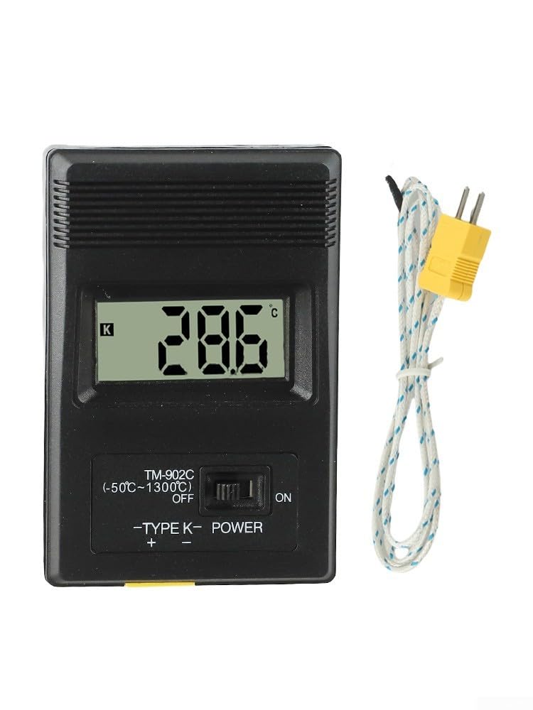 TM-902C Thermomètre numérique LCD avec sonde thermocouple de type K Réponse rapide haute précision Noir