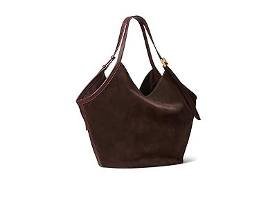 Kate Spade New York Deco Suede Xl Tulip Tote Tote Handbags Hot Fudge, Leather/Suede