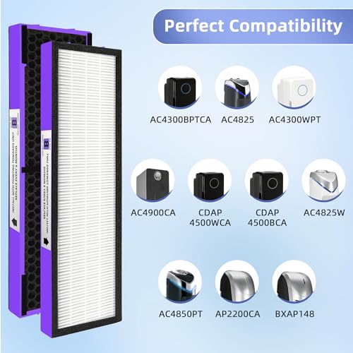 Image of 【Upgraded】FLT4850PT HEPA Filter B Pet Replacement Compatible with G-Guardian Air Purifier AC4825 AC4825E AC4300 AC4800 AC4900 AC4850,2 True H13 HEPA with Activated Carbon Filter+8 Pre-Filters,#FLT4825