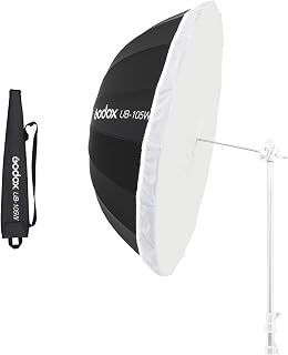 Godox UB-105W 105cm 41.3" Parabolic Inner White Reflec Soft Umbrella Studio Light Umbrella with Diffuser Cover Cloth (UB-105W)