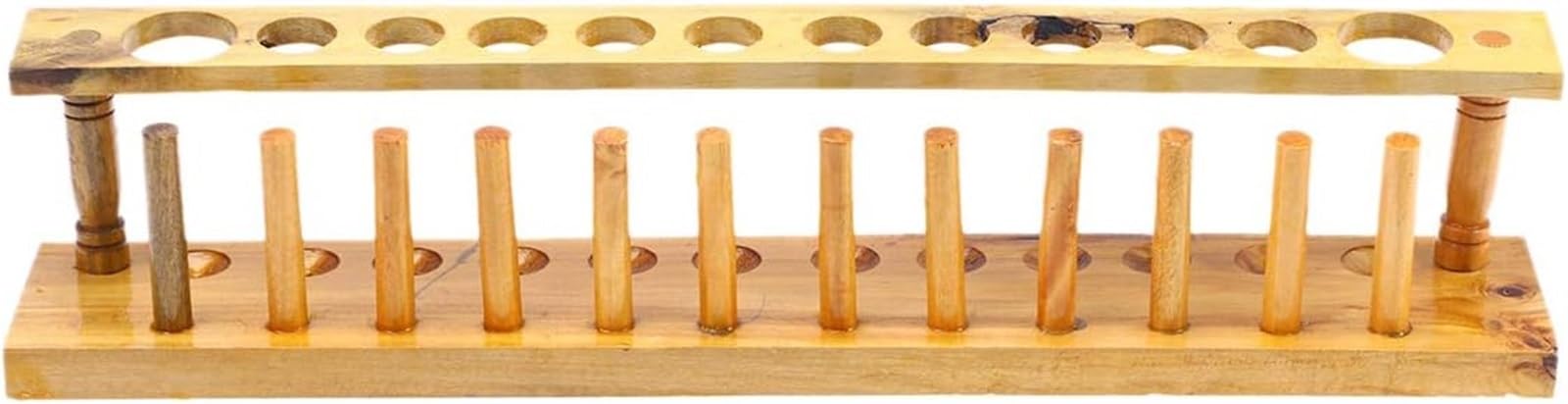 Estantería para tubos de ensayo Soporte de madera for tubos con 12 orificios for laboratorio, material de laboratorio escolar, herramientas de laboratorio