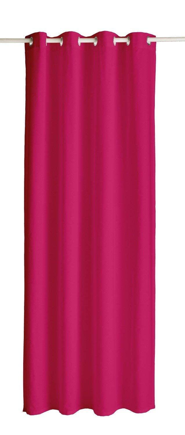 TODAY 257348 Polyester Blackout Curtain - 140 x 260 cm, Cotton, Canon de fusil/Gris Anthracite, 140x250 cm