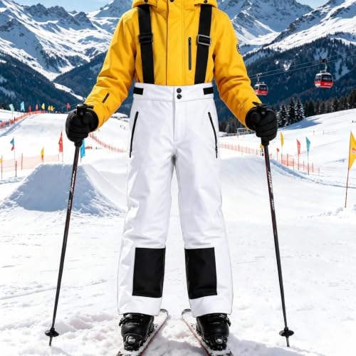 YRAETENM Snow Pants Kids Waterproof Adjustable Insulated Ski Bib Overalls - image 3