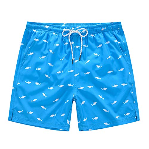 YuKaiChen Men's Swim Trunks Quick Dry Beach Shorts with Mesh Lining