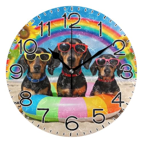 Reloj de pared analógico redondo silencioso ALAZA 25.4 cm miniatura 1