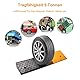 uyoyous Bordsteinrampe Gummi 10cm hoch Bordsteinkantenrampe Auffahrtrampe Autorampe Gummirampe Schwellenrampe Türschwellenrampe für Auto Fahrrad Motorrad Bürgersteig, 100 x 25 x 10 cm