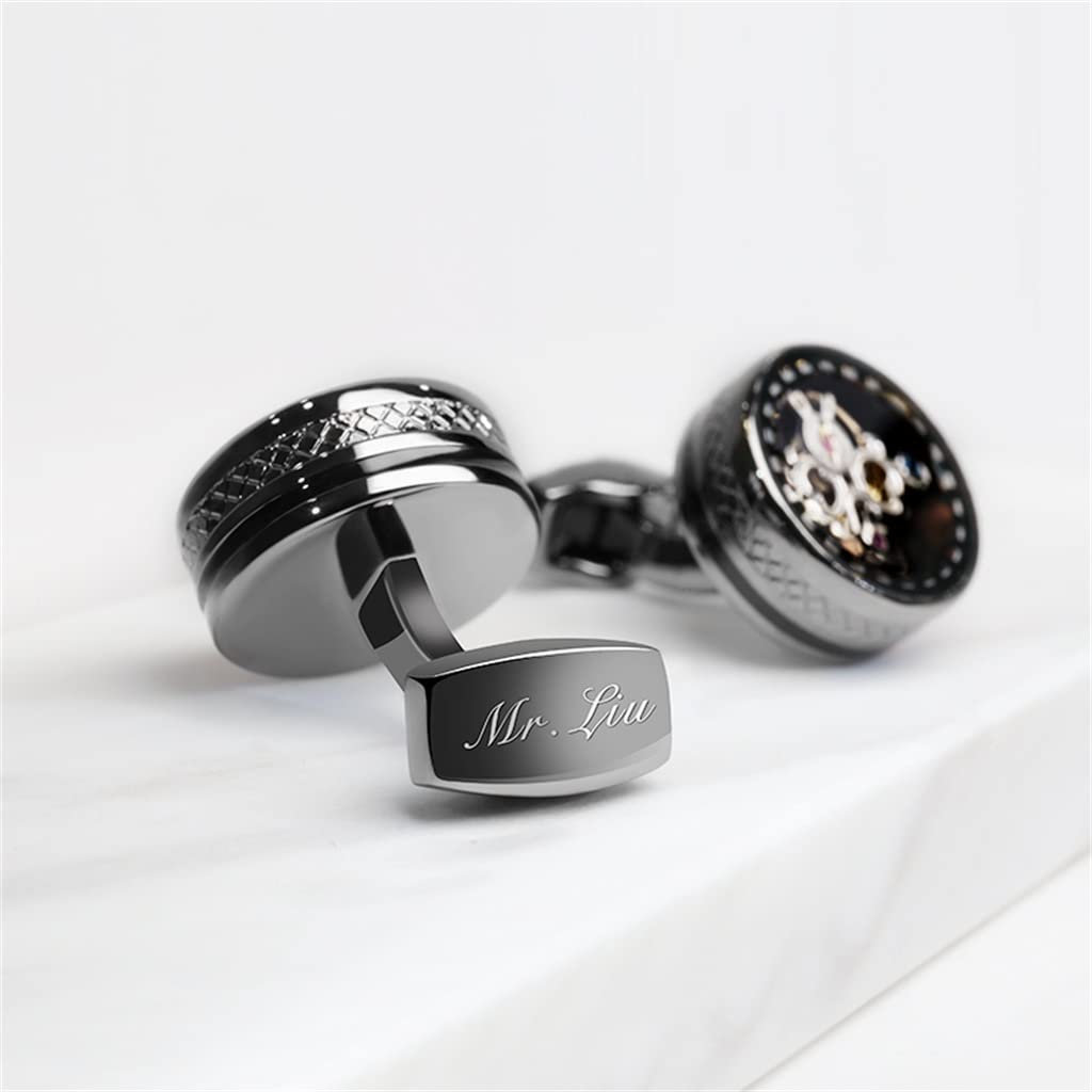 Perpetual Tourbillon spinki do mankietów męski dżentelmen prezent urodzinowy francuska koszula spinki do mankietów (D 17mm * 17mm)