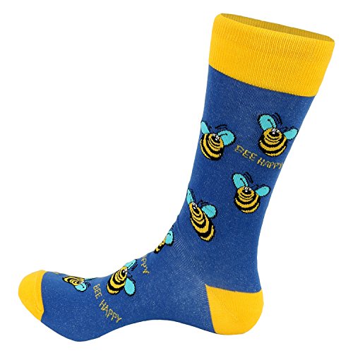 FineFit Man Cave Trouser Socks - One Size, Bee Happy