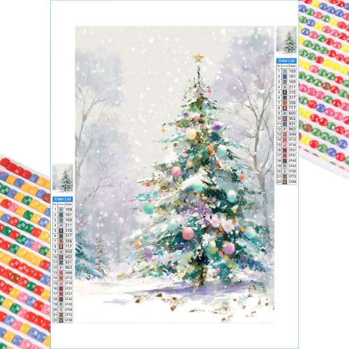 Kit Peinture Diamant Toile 35x55cm pour une ambiance déco hivernale cosy