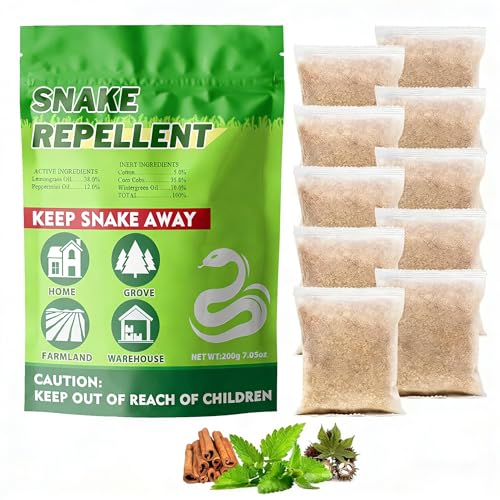 Snake Repellent for Yard Powerful,10 Pack Safe for Home Yard, Pet Safe, Natural Snake Repellant for...