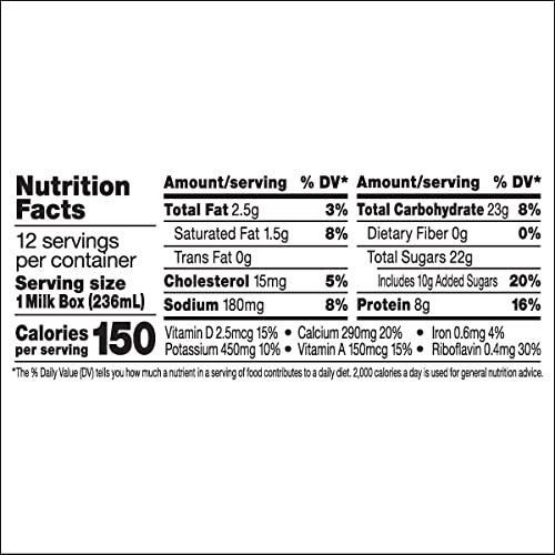 Image of Horizon Organic Shelf Stable 1% Lowfat DHA Omega-3 Chocolate Milk, 12ct | 8g Protein per Serving, 1% Lowfat, USDA Organic, No Refrigeration Required, Lunchboxes, On The Go, For Adults & Kids