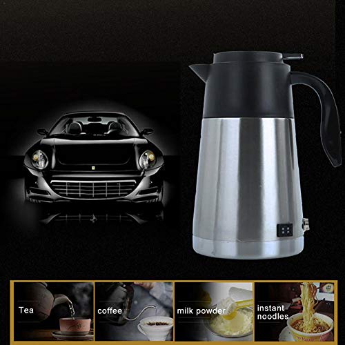 Tetera eléctrica para auto 1300ml acero inoxidable miniatura 3