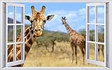 Giraffe Afrika Savanne TIer Wandtattoo Wandsticker Wandaufkleber F0286 Größe 40 cm x 60 cm