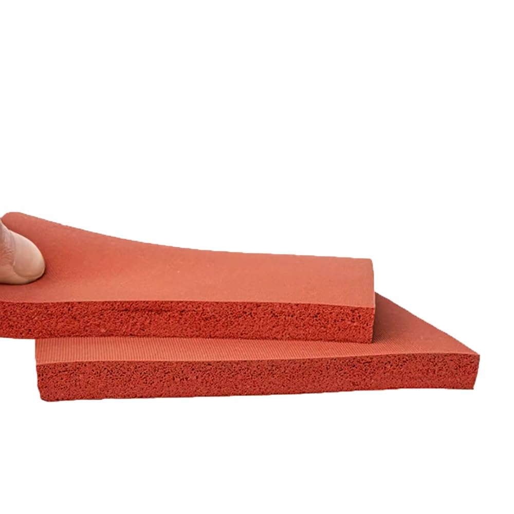 Placa De Espuma De Silicona Roja Resistente A Altas Temperaturas (-60°C~260°C) - 1 Unidad, 250x300mm. Almohadilla De Presión Con Buena Elasticidad For Uso Aeronáutico E Industrial(250x300x10mm)