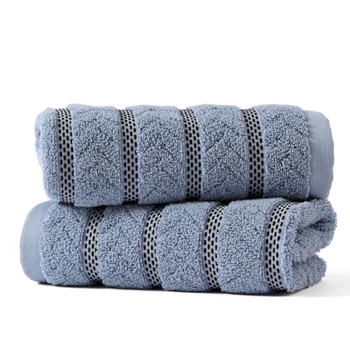 Sense Gnosis MJHB3 Super Soft Jacquard Luxury Hand Towel Ribbed Striped 100% Cotton Absorbent Decorative Hand Towel thumb #2