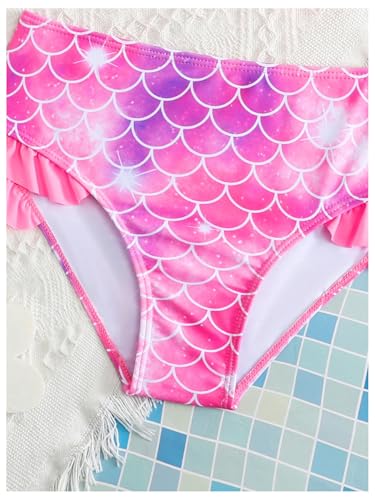 SweatyRocks Girl's Printed Ruffle Bathing Suit Two Piece Swimsuit Vacation Beachwear4
