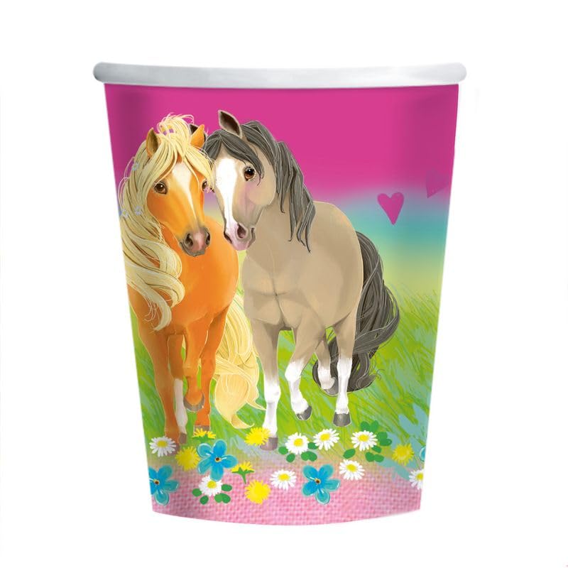 Playflip Set de fiesta XL para cumpleaños infantil, diseño de caballos