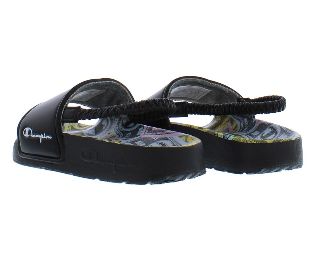 Champion Ipo Monopoly Stacks Slide Infant/Toddler Shoes Size 5, Color: Black/Multi Colored