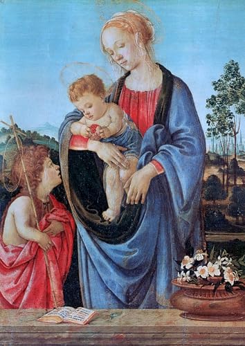 Impression peinture Filippo Lippi La Vierge et l'Enfant grand format 60x90cm sur toile