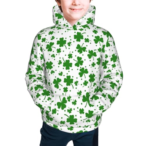 St Patrick's Day4 Kid Hoodies Boys Sweatshirts Girls Pullover with Pocket3